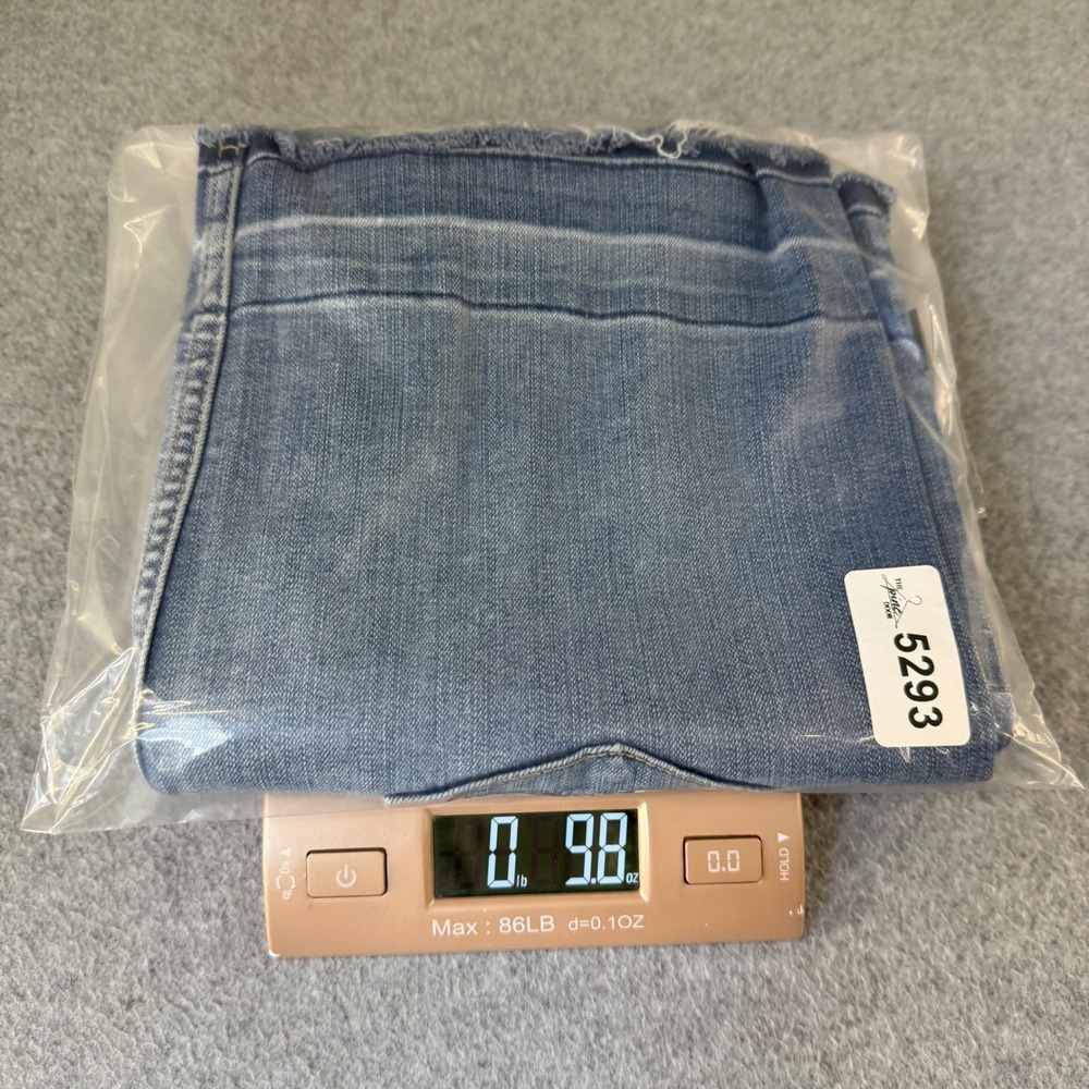 Articles of Society Button Front Jean Denim Mini Skirt Raw Hem Womens Size 26 - Picture 11 of 12